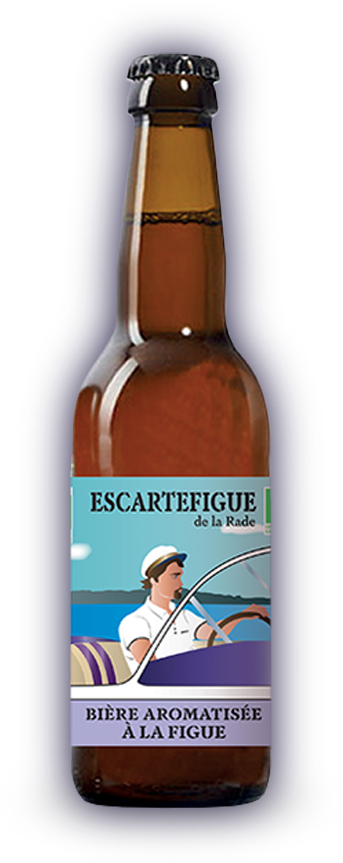 Bière aromatisée à la figue ESCARTEFIGUE - FANNY La Provençale Bouteille de bière aromatisée à la figue ESCARTEFIGUE La Provençale bio